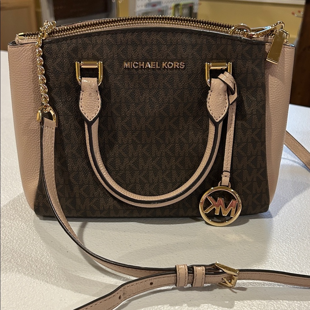 Michael Kors Crossbody Bag in Brown and Pink